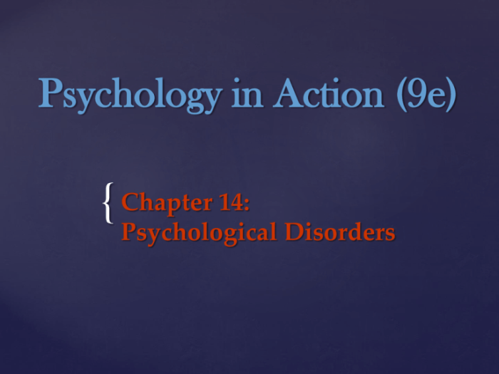 Chapter 14 psychological disorders quiz