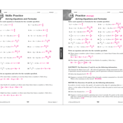 Glencoe algebra 1 answer key chapter 3