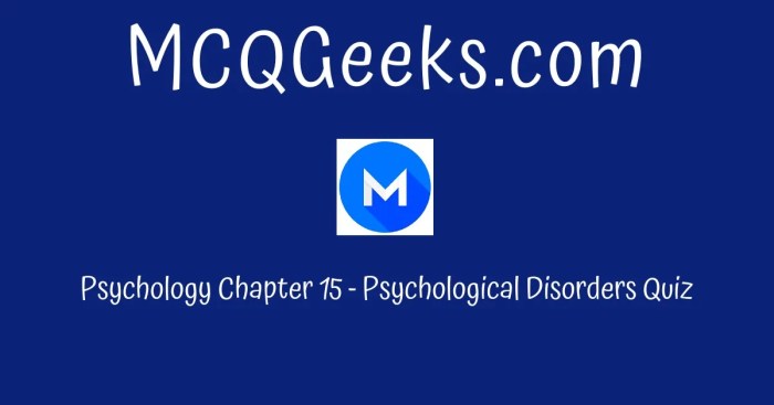 Chapter 14 psychological disorders quiz