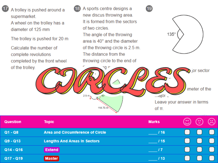 Equations of circles worksheet with answers